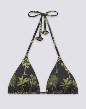 JENNIFER - HAUT DE MAILLOT DE BAIN TRIANGLE MOTIF BOTANIQUE
