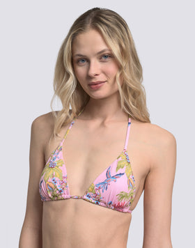 JENNIFER - SWEET PARROT PRINT TRIANGLE BIKINI TOP