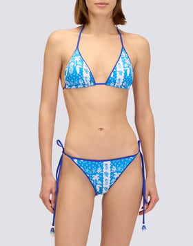 JENNIFER - TOP A TRIANGOLO STAMPA TROPIC SALAD