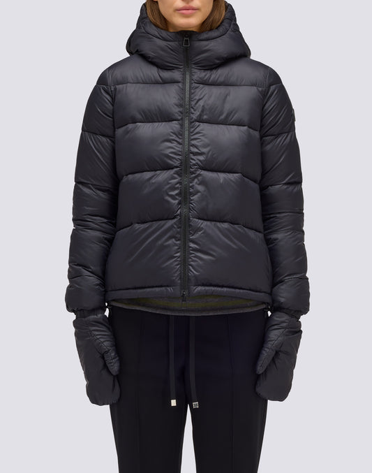 CHAQUETA CORTA ACOLCHADA CON CAPUCHA PARA MUJER