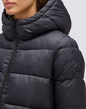 CHAQUETA CORTA ACOLCHADA CON CAPUCHA PARA MUJER