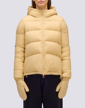 CHAQUETA CORTA ACOLCHADA CON CAPUCHA PARA MUJER