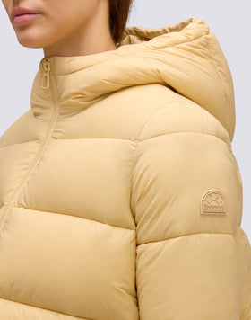 CHAQUETA CORTA ACOLCHADA CON CAPUCHA PARA MUJER