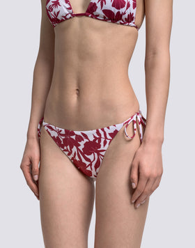 ANITA - SLIP DE BIKINI À CÔTÉS RÉGLABLES IMPRIMÉ PATCHY FLOWERS