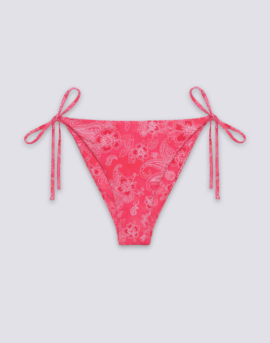 ANITA - SLIP DE BIKINI À LACETS MOTIF HIBI PAISLEY BANDANA