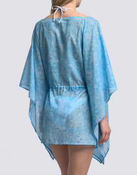 ROBE FEMME À MANCHES PAPILLON MOTIF HIBI PAISLEY