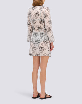 VESTIDO DE MUJER WRAPOVER CON ESTAMPADO ROSE DE JOIE