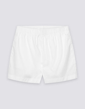 SHORTS POUR FEMME À TAILLE ÉLASTIQUE EN POPELINE DE COTON