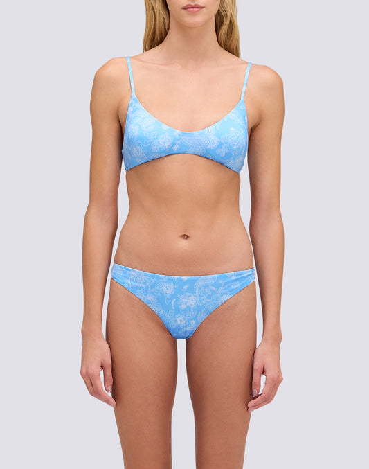 LAUDERDALE - HIBI PAISLEY BANDANA PATTERN BRALETTE BIKINI TOP
