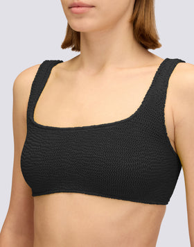 EMBOSSED FABRIC BRA TOP