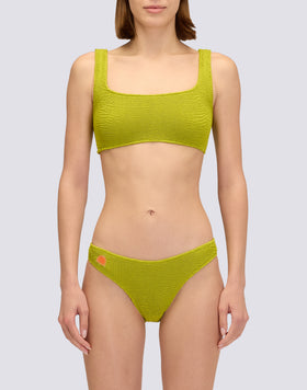 EMBOSSED FABRIC CULOTTE BOTTOMS