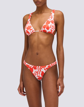 MARVA - TOP DE BIKINI TRIANGULAR AMERICANO CON ESTAMPADO PATCHY FLOWERS