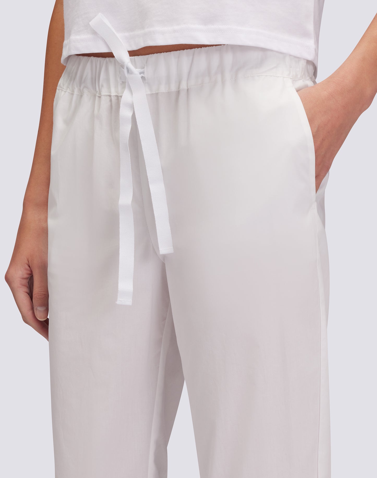 POPLIN LONG TROUSERS