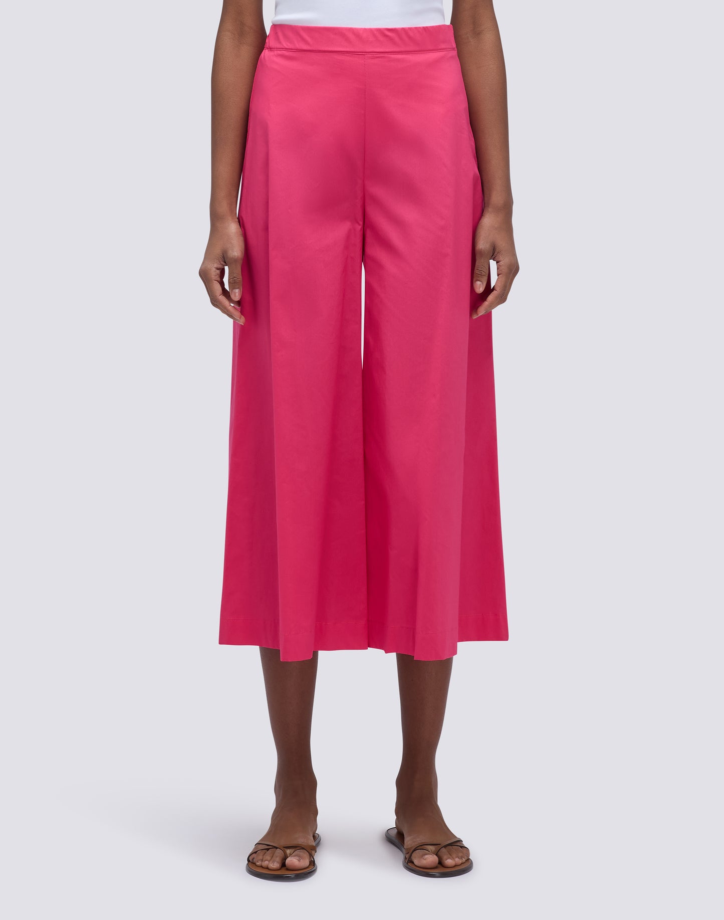 POPLIN PALAZZO TROUSERS