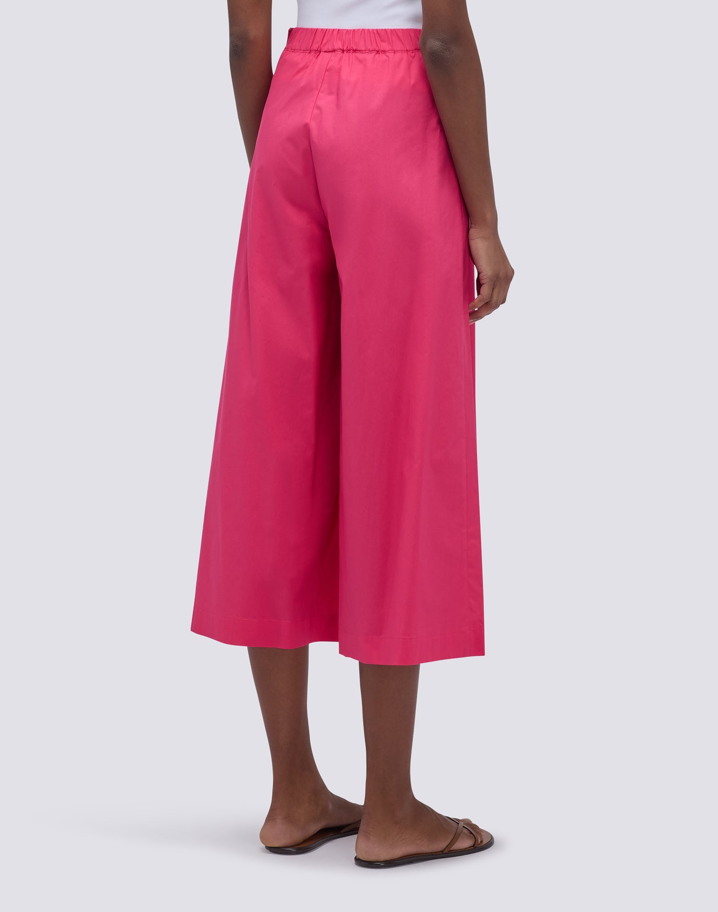 POPLIN PALAZZO TROUSERS