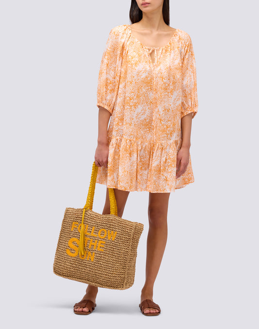 ROBE COURTE IMPRIMÉE FLEUR DE JOIE