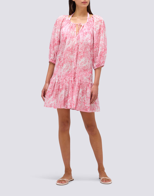 FLEUR DE JOIE PRINT SHORT DRESS