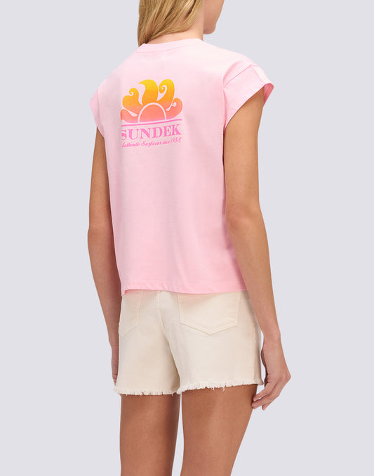 T-SHIRT DONNA CON STAMPA DEGRADÉ