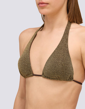 TOP A TRIANGOLO AMERICANO IN LUREX