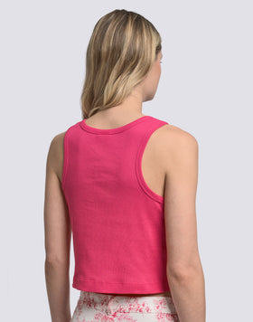 CROP TANK TOP WITH EMBROIDERED LOGO