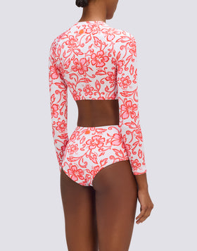 IPANEMA - HIGH-WAISTED CULOTTE BIKINI BOTTOMS WITH SK23 PRINT