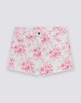 SHORT FEMME À MOTIFS ROSE DE JOIE