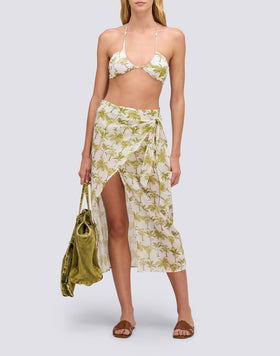 PAREO LUNGO STAMPA BOTANIC