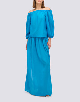 LONG COTTON VOILE SKIRT