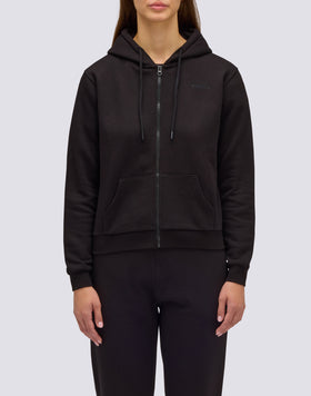 SUDADERA DE MUJER CON CREMALLERA COMPLETA Y CAPUCHA