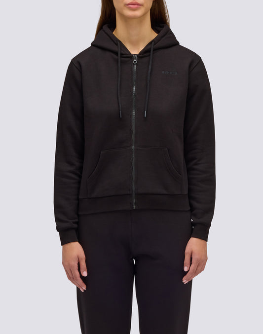 SUDADERA DE MUJER CON CREMALLERA COMPLETA Y CAPUCHA