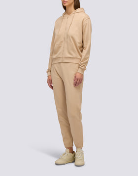 SUDADERA DE MUJER CON CREMALLERA COMPLETA Y CAPUCHA