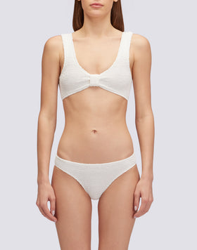 EMBOSSED FABRIC BRALETTE TOP