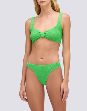 HIGH-LEG BRIEF IN EMBOSSED FABRIC