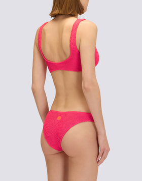 SLIP À COUTURE BASSE EN TISSU GAUFRÉ