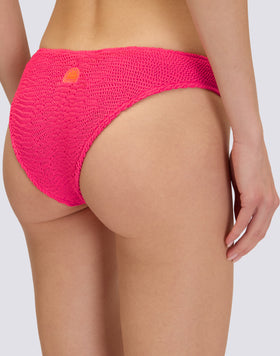 SLIP À COUTURE BASSE EN TISSU GAUFRÉ