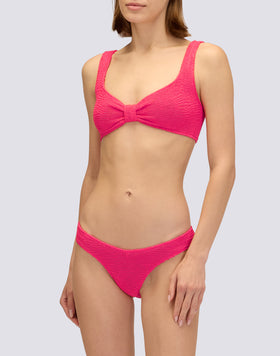 SLIP À COUTURE BASSE EN TISSU GAUFRÉ