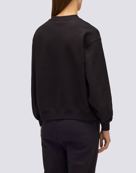 SUDADERA DE MUJER CON CUELLO REDONDO Y FLOR