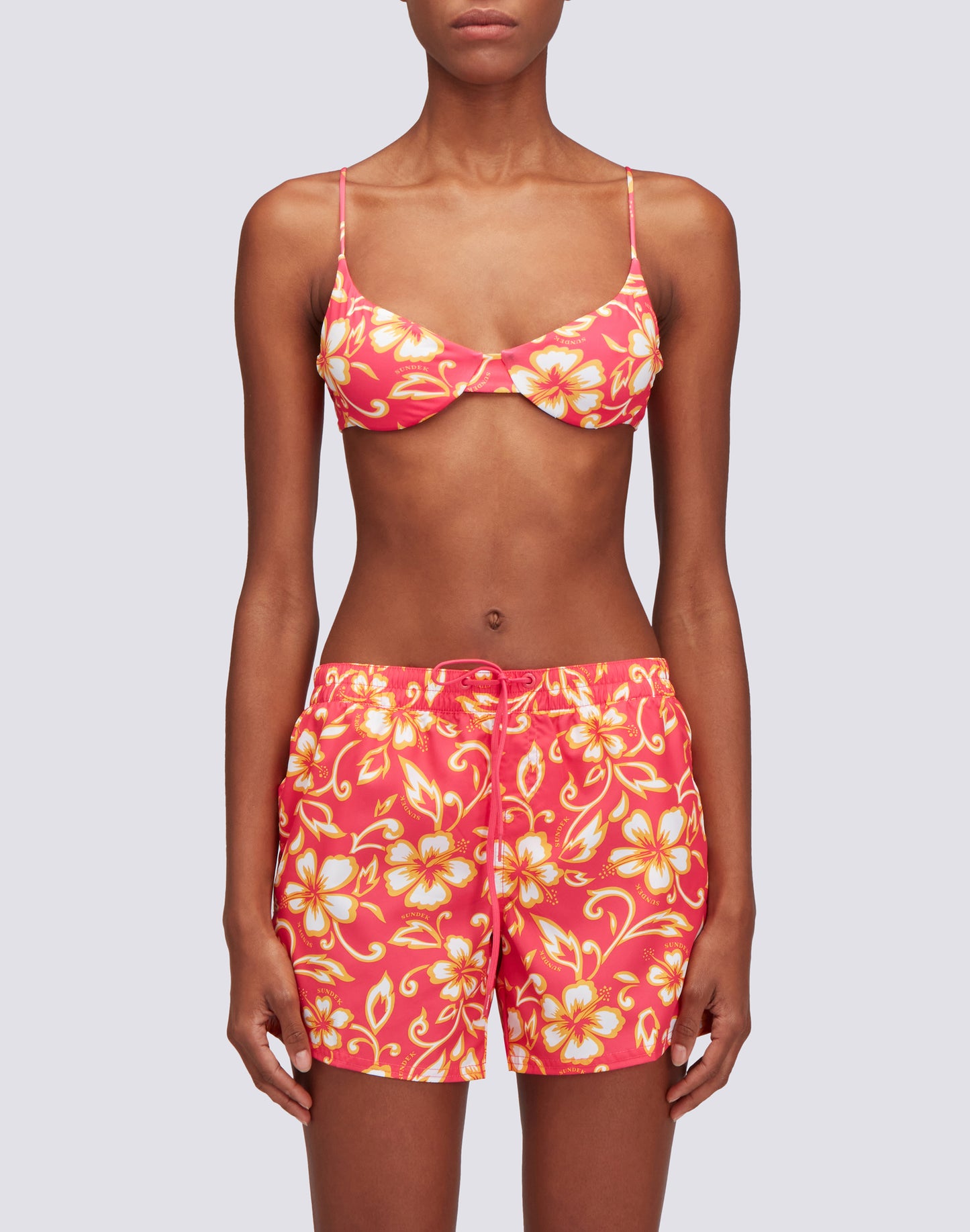 COAST - REPREVE® BEACH SHORTS WITH HIBISCUS PRINT