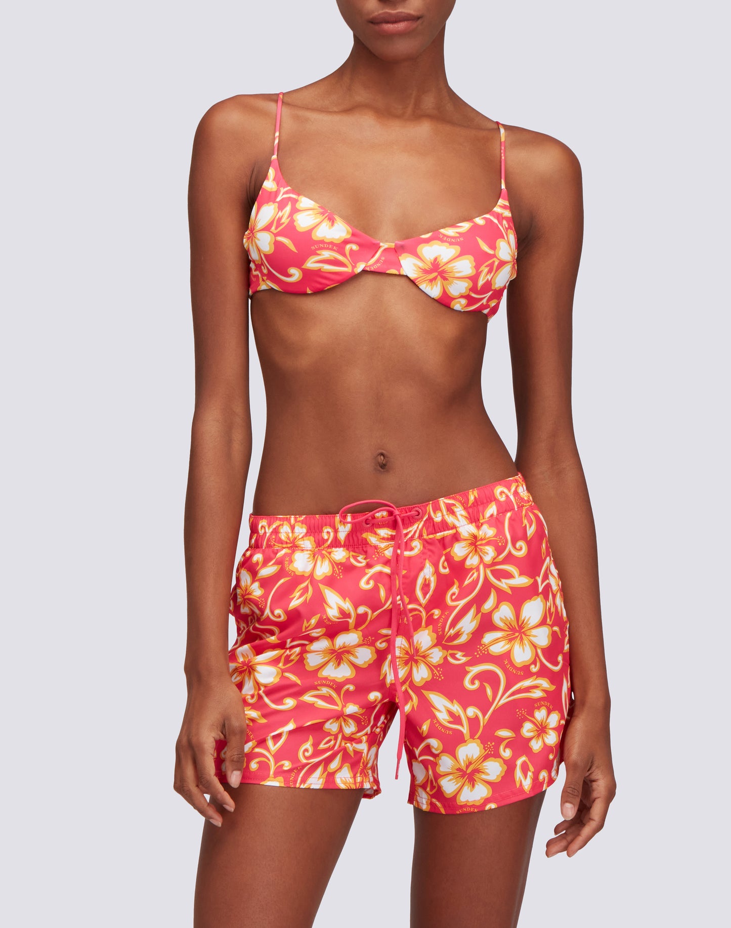 COAST - REPREVE® BEACH SHORTS WITH HIBISCUS PRINT