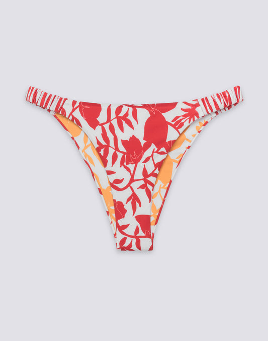 HALLE - SLIP DE BIKINI À TAILLE FIXE PATCHY FLOWERS