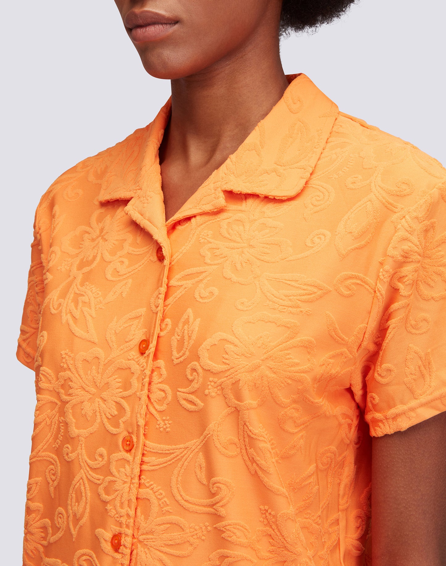 CHEMISE DE BOWLING EN ÉPONGE JACQUARD AVEC MOTIF SK23