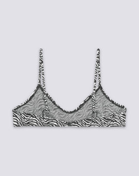 ELODIE - HAUT DE MAILLOT DE BAIN BRALETTE À MOTIF ZÉBRÉ