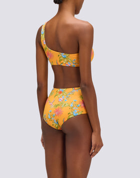 TOP DE BIKINI DE UN SOLO HOMBRO CON ESTAMPADO SWEET PARROT