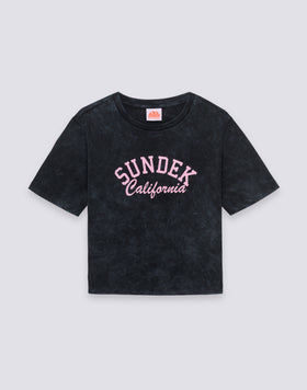 T-SHIRT CROP VINTAGE WASH POUR FEMME