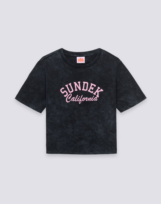WOMEN'S CROPPED VINTAGE WASH T-SHIRT
