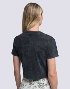 T-SHIRT CROP VINTAGE WASH POUR FEMME