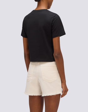 CAMISETA CROPPED DE MUJER CON LAVADO VINTAGE