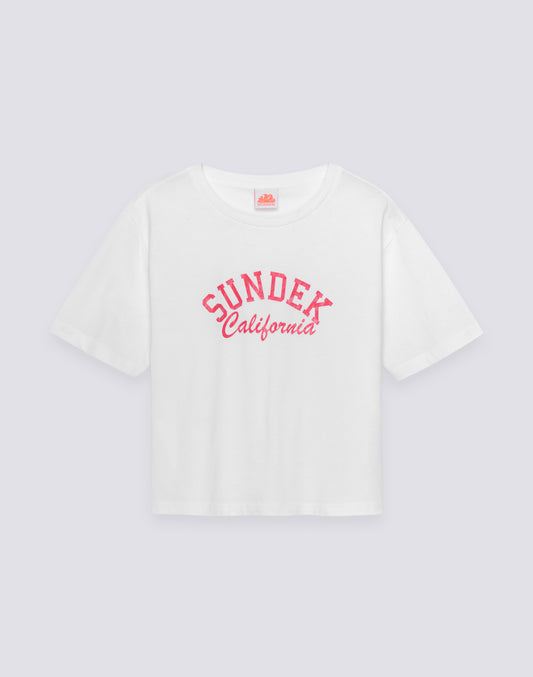 T-SHIRT CROP VINTAGE WASH POUR FEMME