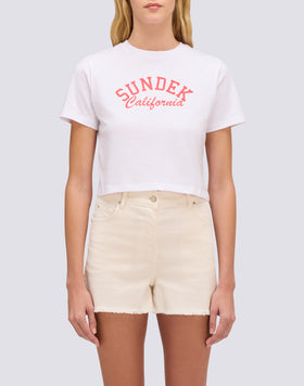 CAMISETA CROPPED DE MUJER CON LAVADO VINTAGE
