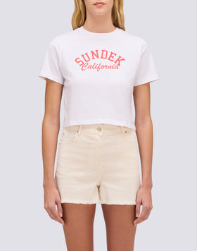 CAMISETA CROPPED DE MUJER CON LAVADO VINTAGE